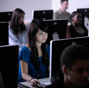 Students in a lab