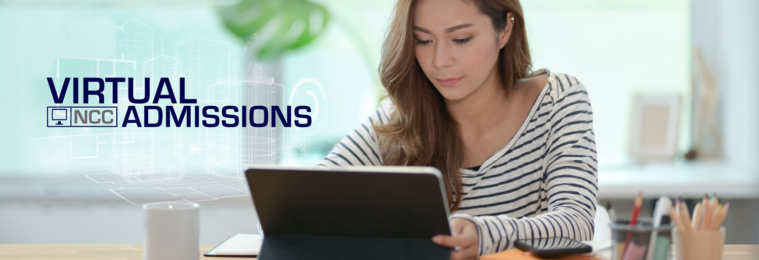 Student on a computer | Virtual Admissions