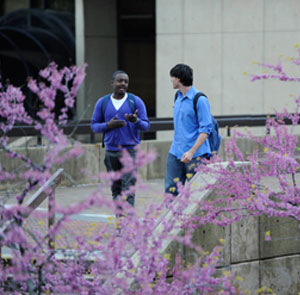 Two students talking