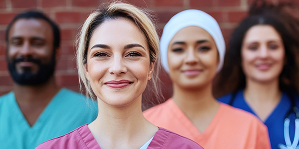 Smiling Health Care workers
