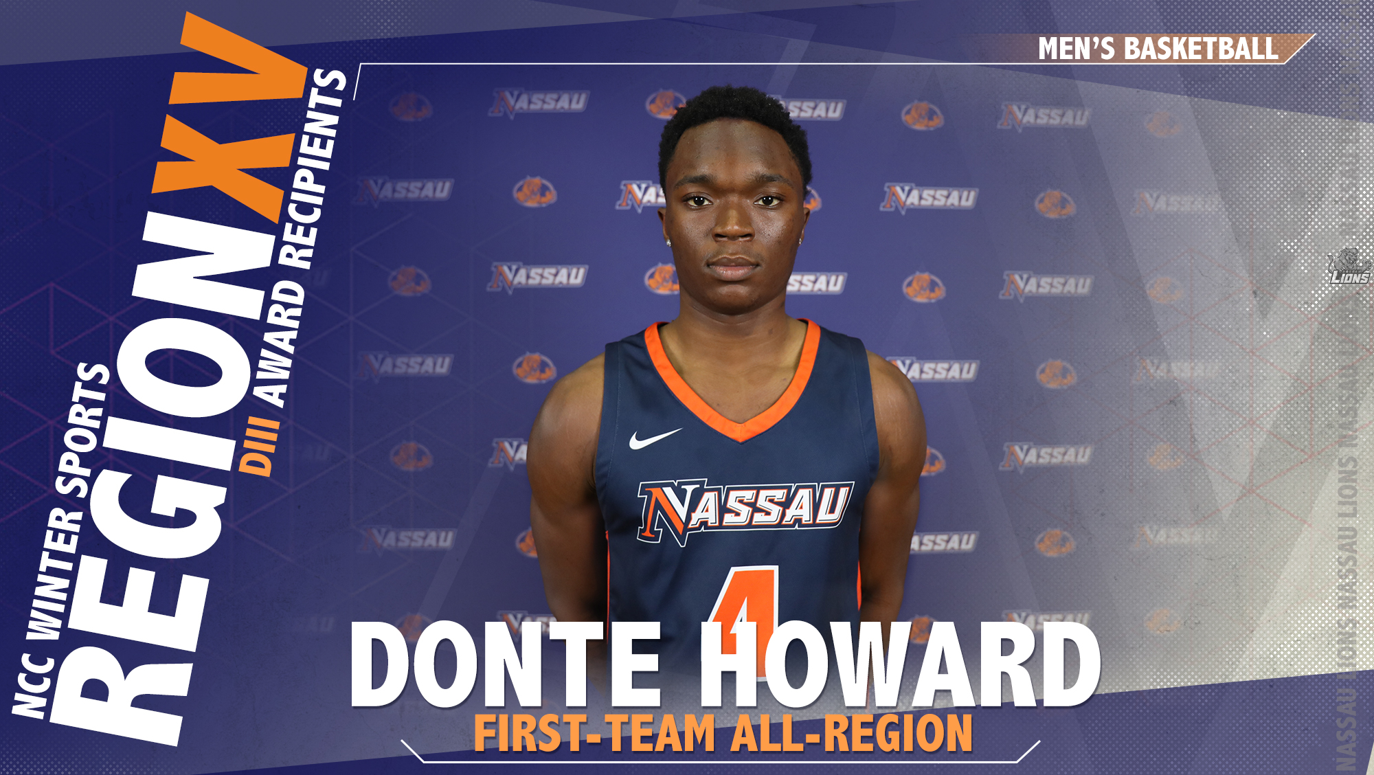 Men's Basketball Donte Howard named First-Team All-Region