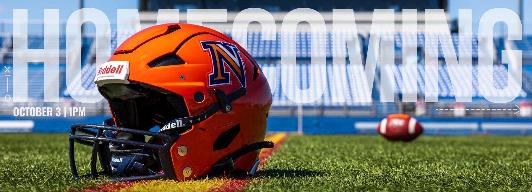 Lions Football Helmet on a Football field