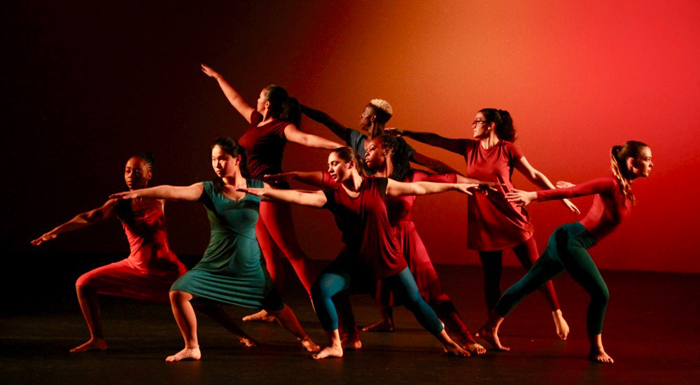 Students on stage performing 