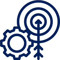 Icon of a cog and a dart board