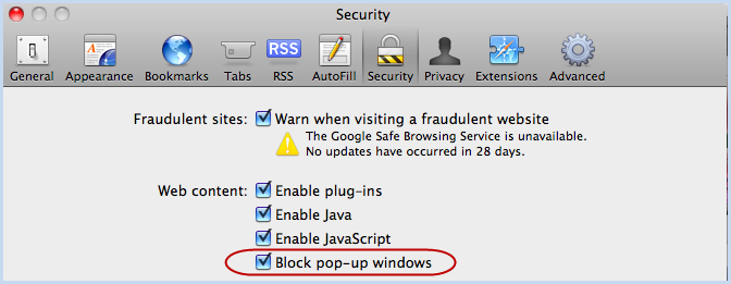 Forbedring George Stevenson lure How to Disable Pop-up Blocking at NCC Distance Education