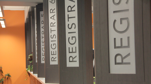 Registrar Office in Student Services Center.