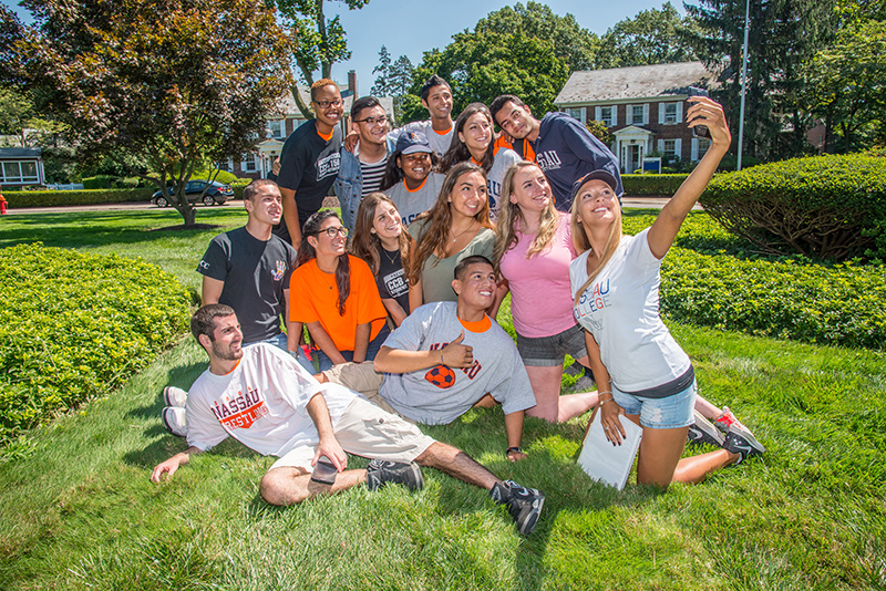 Group of students taking a selfie